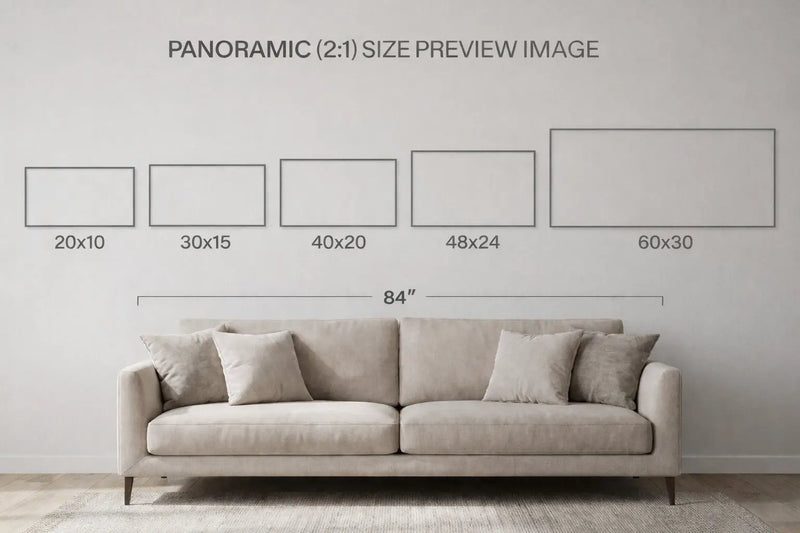 Panoramic size preview