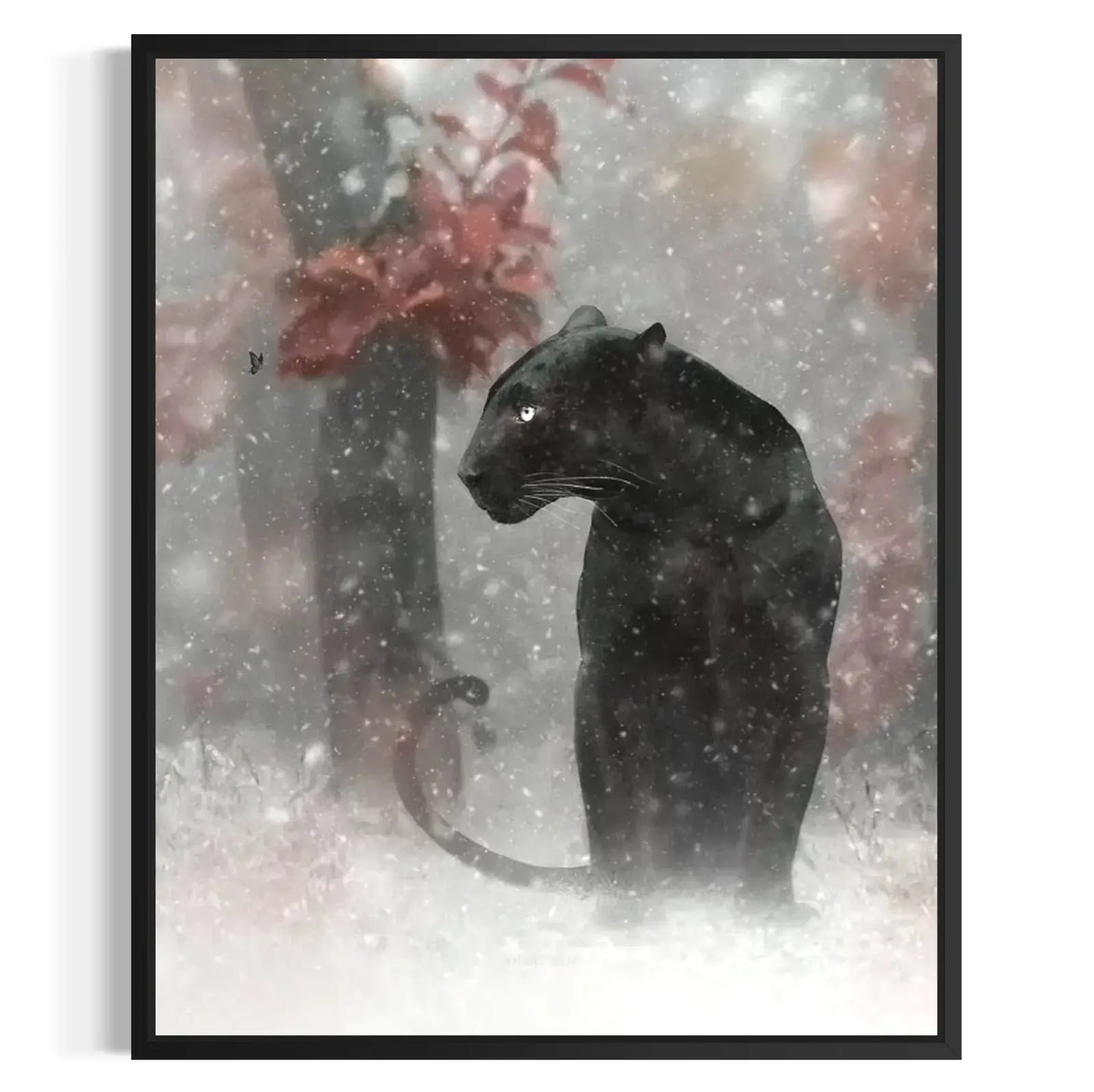 Elegant Snow Canvas Wall Art