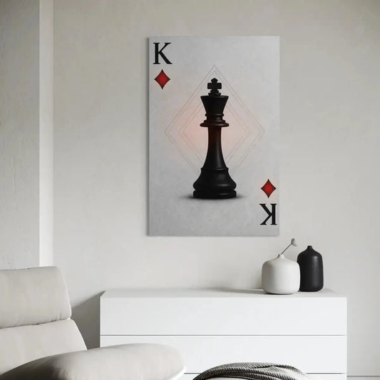 Chess King Wall Art – King of Diamonds Canvas Print