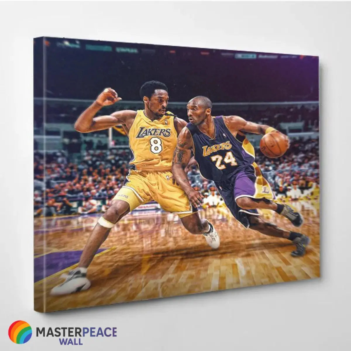 Kobe Bryant #8 vs #24 — Lakers Legends Face-Off Canvas