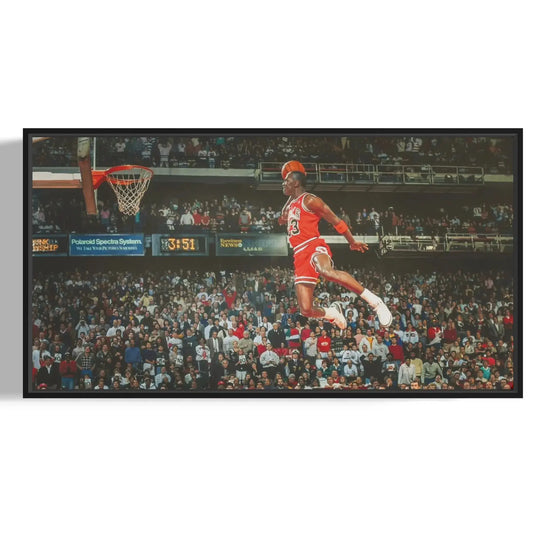 Michael Jordan Canvas Print – Free-Throw Line Dunk (Chicago Bulls Wall Art) Masterpeacewall