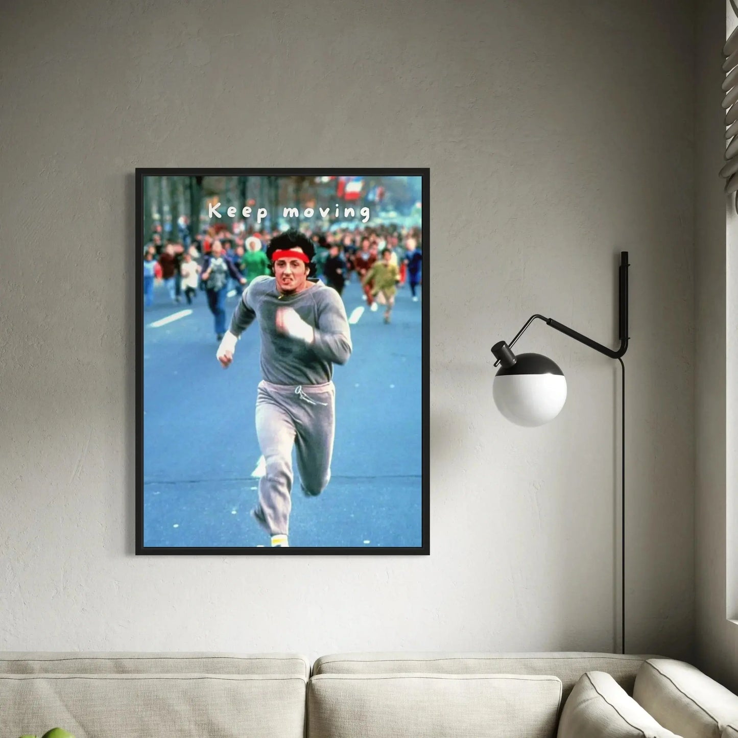 keep going room Rocky Balboa Training wall art