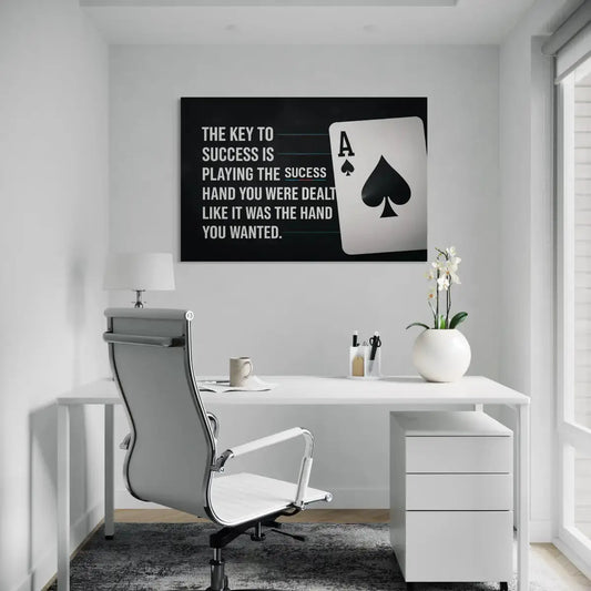 Playing Card Wall Art – Ace of Spades Success Canvas