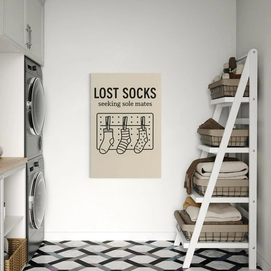 Laundry Room Wall Art – Lost Socks Seeking Sole Mates