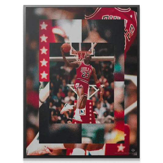 Close-up texture shot detailing the grainy, layered finish of the 'Michael Jordan - 180' artwork.