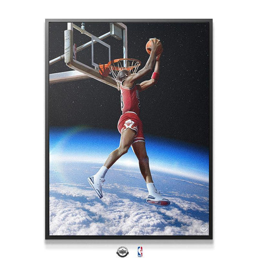 Michael Jordan - Zero Gravity - Premium NBA Basketball Canvas Wall Art by MasterPeaceWall