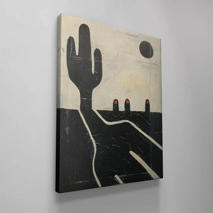 Monochromatic fine art print titled '3Nuns' showcasing high contrast and graphic style for interiors.