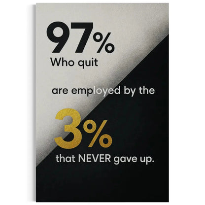 97% Who Quit Canvas Wall Art – Motivational Office Decor