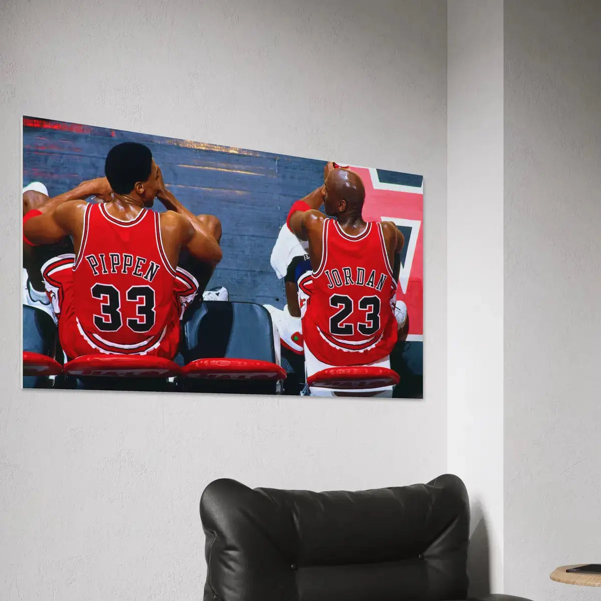 Chicago Bulls Wall Art – Jordan & Pippen Bench Canvas