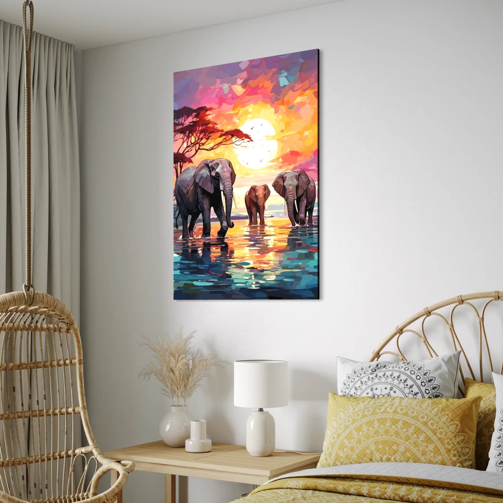 Colorful Sunset Canvas of Nature and Harmony