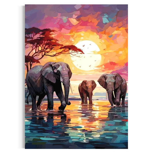 Elephant Print – Strength, Family, and Tranquility