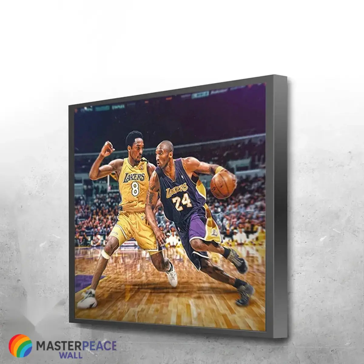 Framed — Kobe Bryant #8 vs #24 Canvas