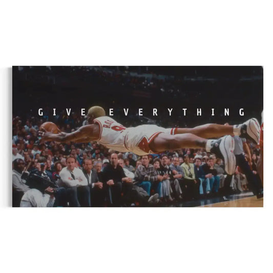 Dennis Rodman Art – Give Everything NBA Canvas