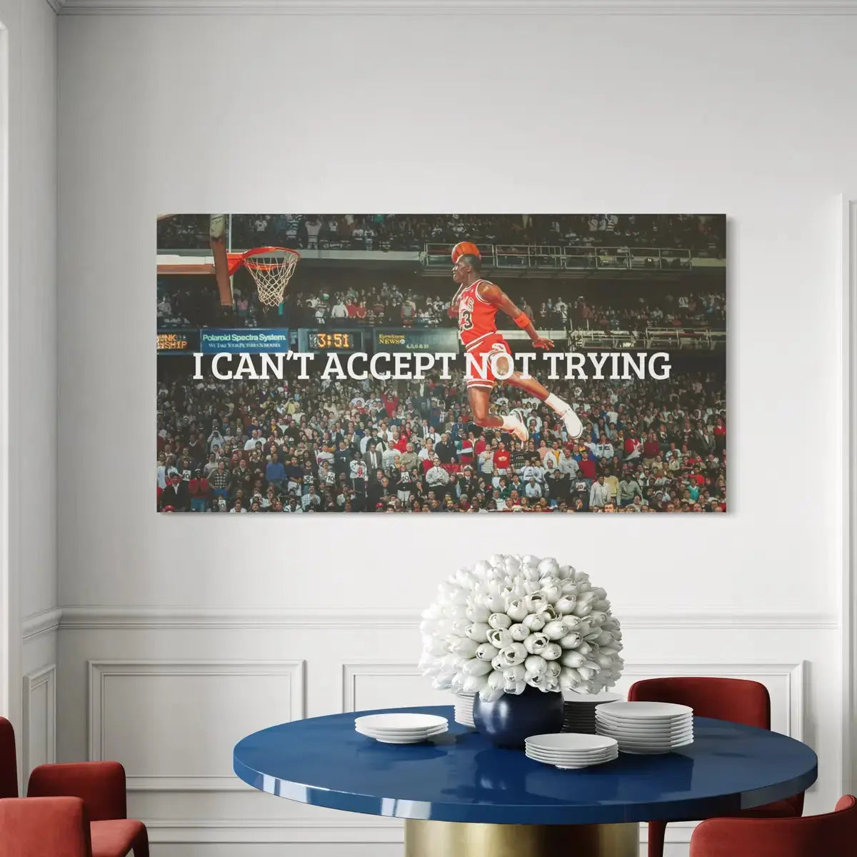 Michael Jordan Canvas Print – Free-Throw Line Dunk (Chicago Bulls Wall Art)