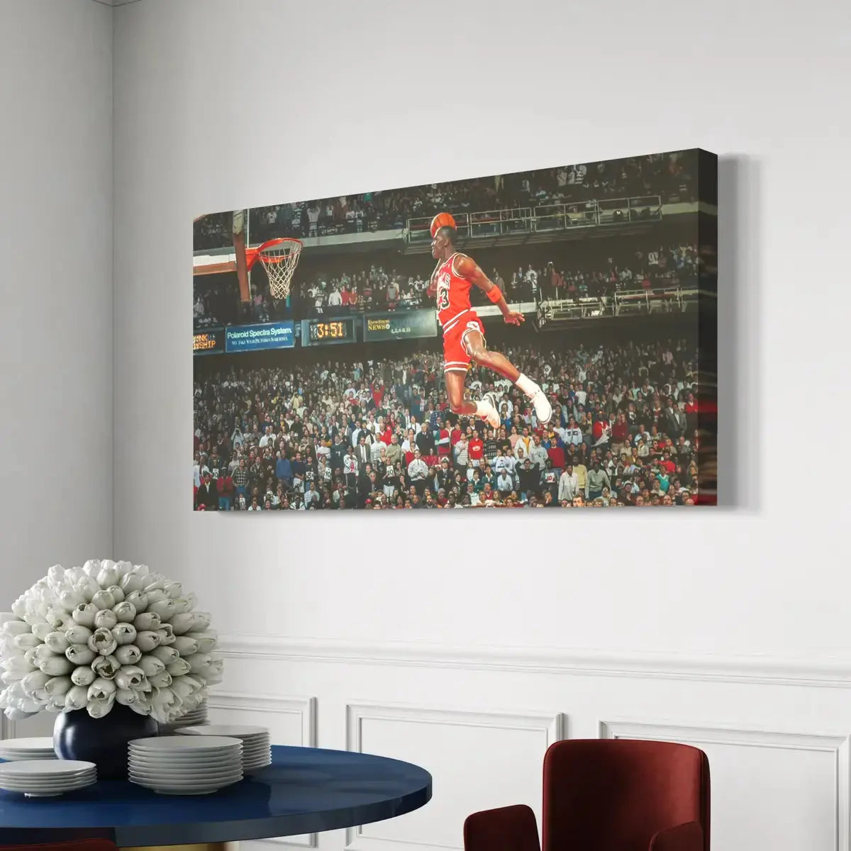 Michael Jordan Canvas Print – Free-Throw Line Dunk (Chicago Bulls Wall Art)