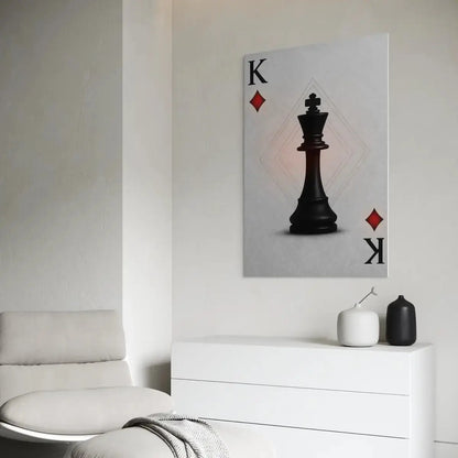 Chess King Wall Art – King of Diamonds Canvas Print