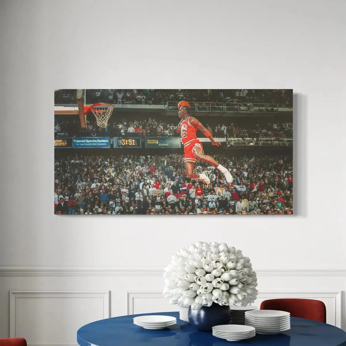 Michael Jordan Canvas Print – Free-Throw Line Dunk (Chicago Bulls Wall Art)