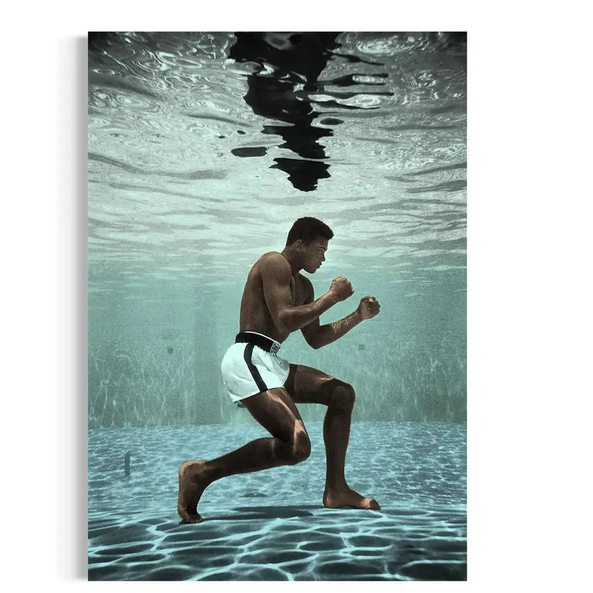 Muhammad Ali Underwater Training Canvas Wall Art