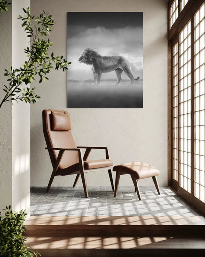 Lion Black and White – The Essence of Strength and Grace