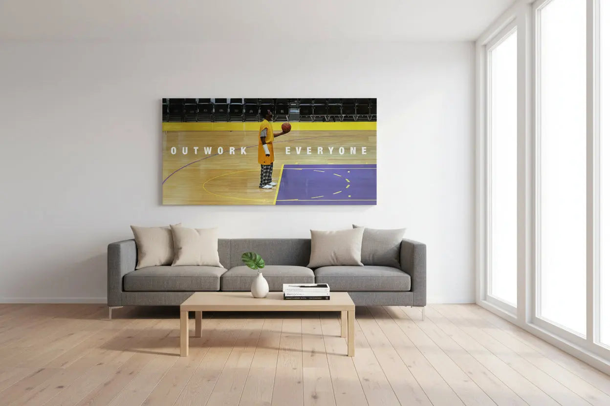 Kobe Bryant Outwork Everyone wall art in room