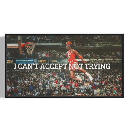 Michael Jordan Canvas Print – Free-Throw Line Dunk (Chicago Bulls Wall Art) Masterpeacewall