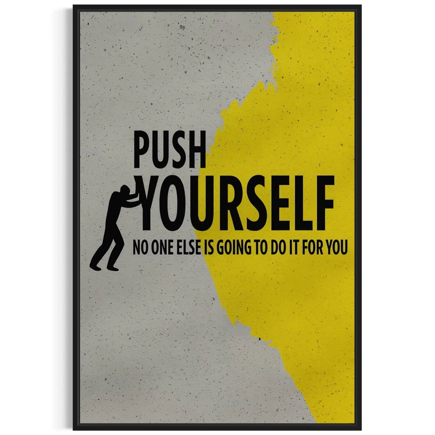 Push Yourself Motivational Canvas Wall Art – Inspiring Office Decor Masterpeacewall