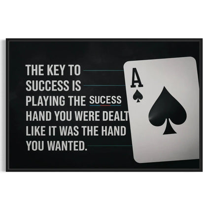 Playing Card Wall Art – Ace of Spades Success Canvas