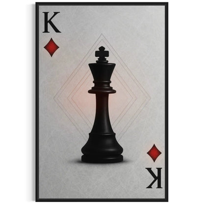 Chess King Wall Art – King of Diamonds Canvas Print Masterpeacewall