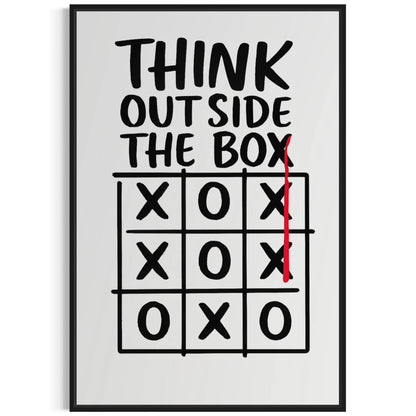 Think Outside the Box Wall Art – Tic Tac Toe Canvas Print Masterpeacewall