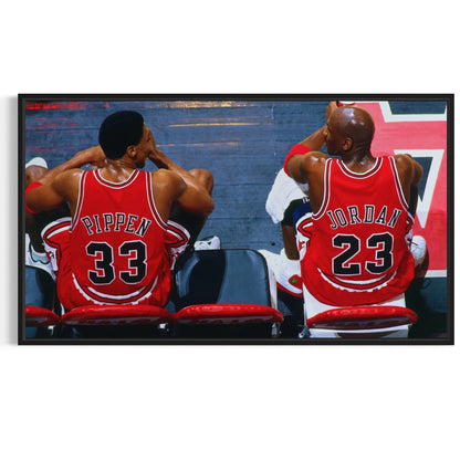 Chicago Bulls Wall Art – Jordan & Pippen Bench Canvas Masterpeacewall