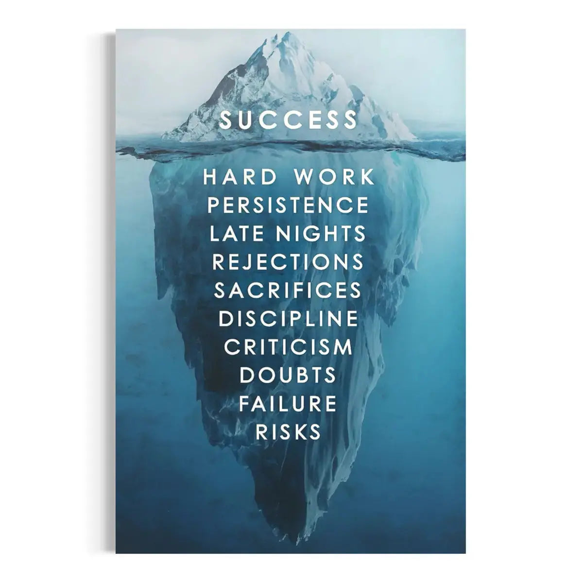 Success Iceberg Poster – Motivational Canvas Wall Art