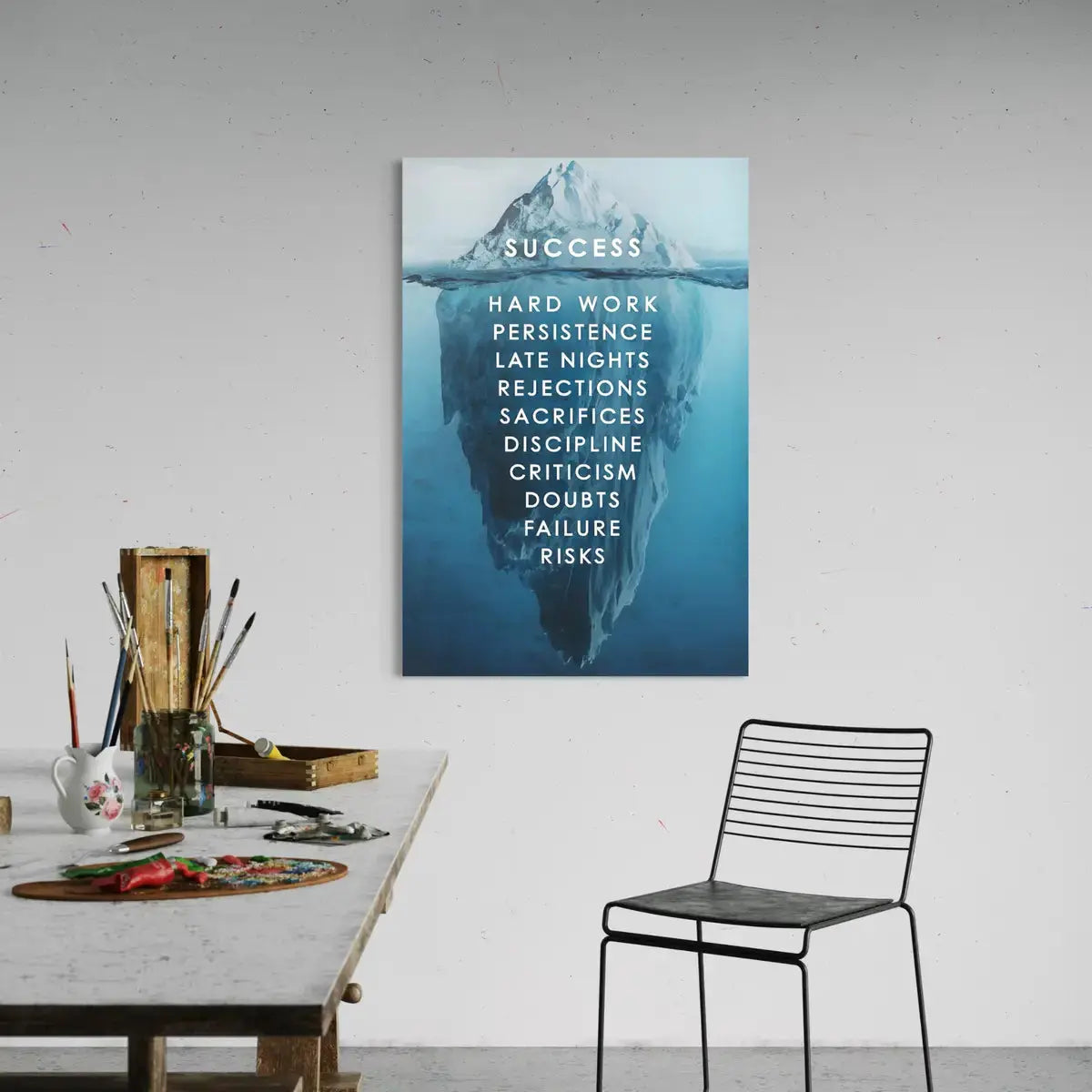 Success Iceberg Poster – Motivational Canvas Wall Art