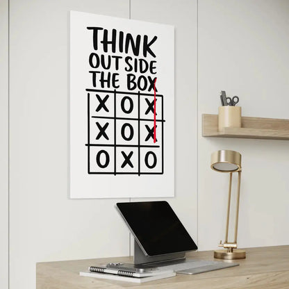 Think Outside the Box Wall Art – Tic Tac Toe Canvas Print