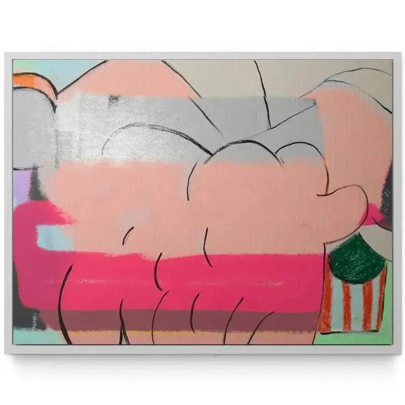 Angled shot showcasing the thick, expressive black lines defining shapes in 'A Fine Romance'.