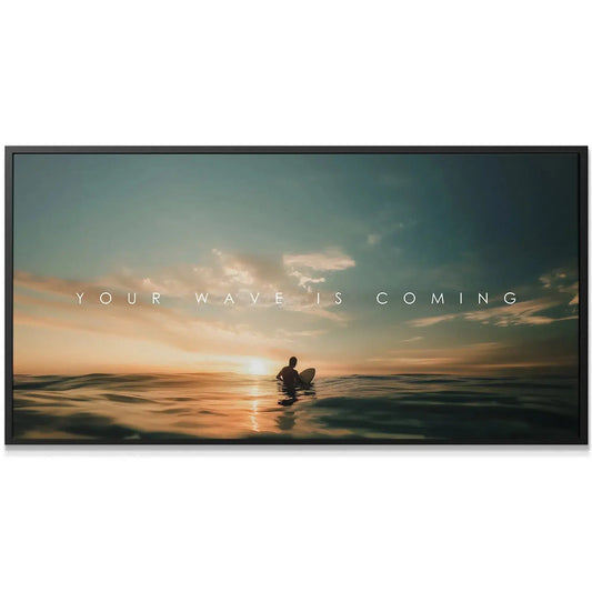 Close-up texture of water ripples beneath the horizon in Action Sports - Your Wave Is Coming print.