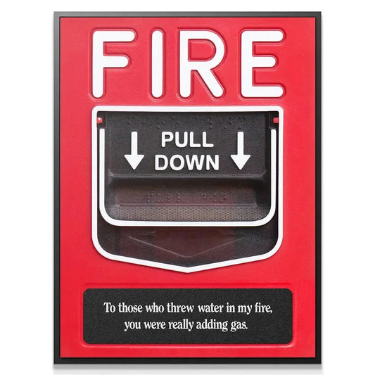 Extreme close-up shot focusing on the black text at the bottom, highlighting the empowering phrase 'you were really adding gas.'