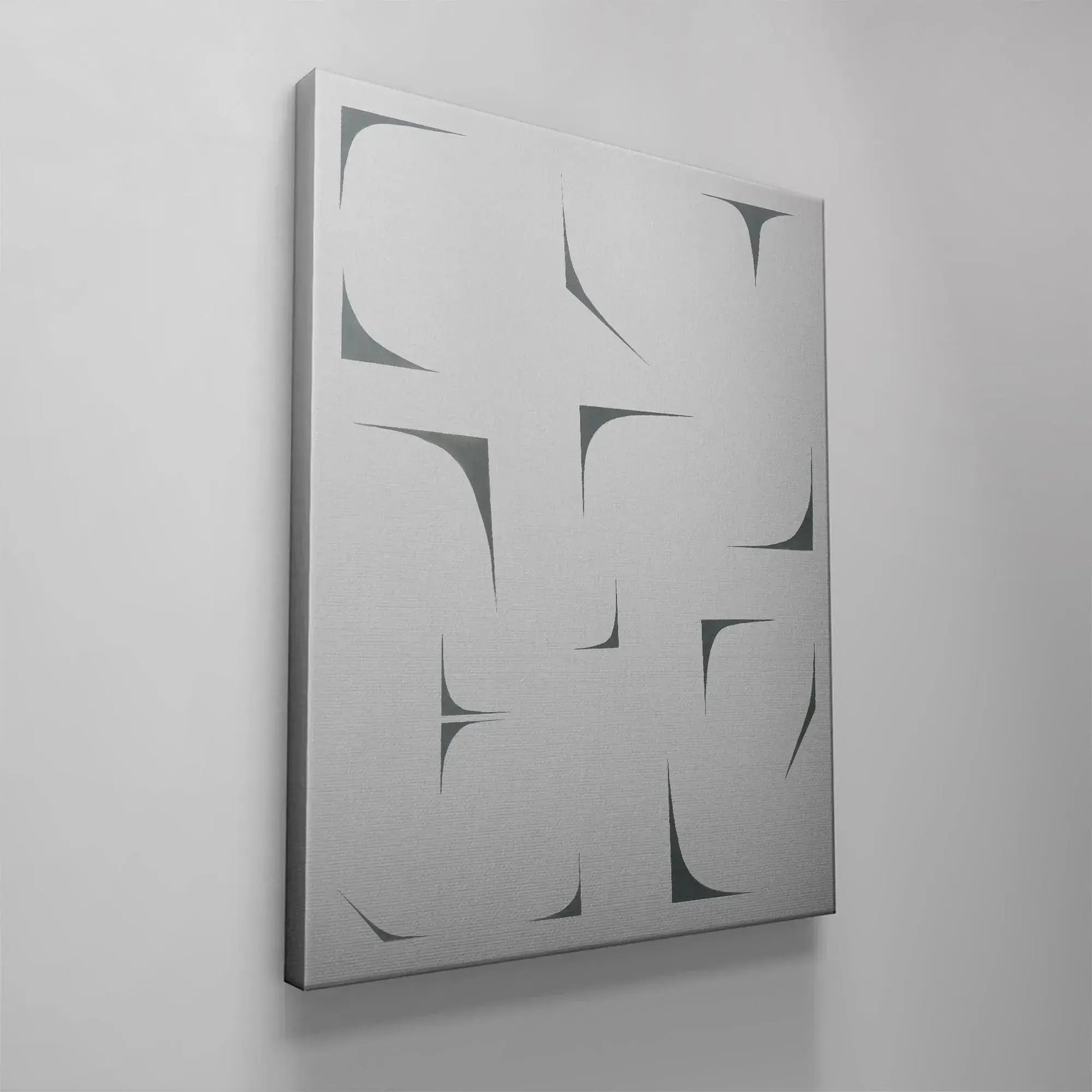 The top left corner detail of Agalma, focusing on the sharp point of the charcoal curve.