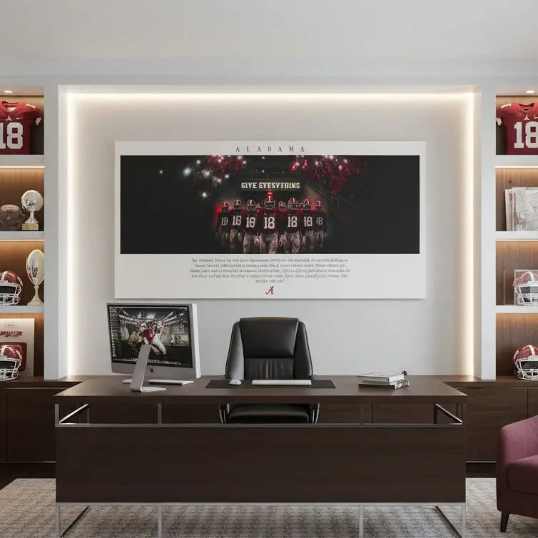 Texture preview of the high-quality paper used for the framed Alabama - Fight Song wall art print.