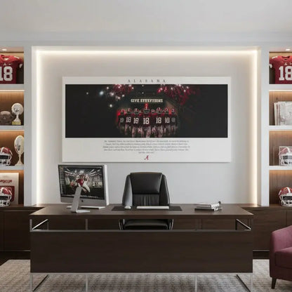 Texture preview of the high-quality paper used for the framed Alabama - Fight Song wall art print.