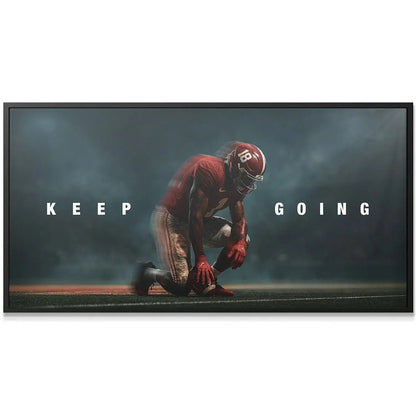 Wide shot of the dramatic 'Alabama - Keep Going' canvas showcasing the full field and atmospheric lighting effects.