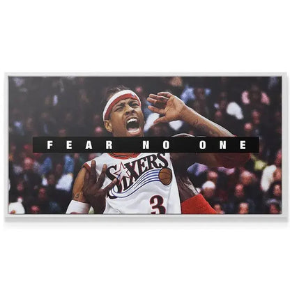 Gallery-wrapped canvas texture print of the emotional Allen Iverson - Fear No One image.