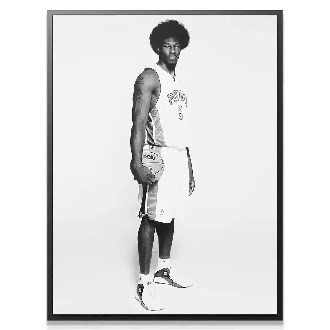 Close-up profile view highlighting the iconic afro and intense gaze of Ben Wallace - #3.