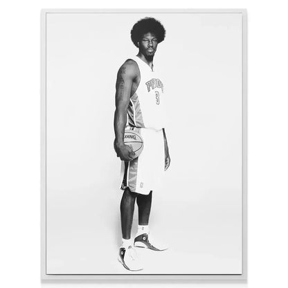 Vintage style print showing Ben Wallace - #3 ready for action, focused on his upper body strength.