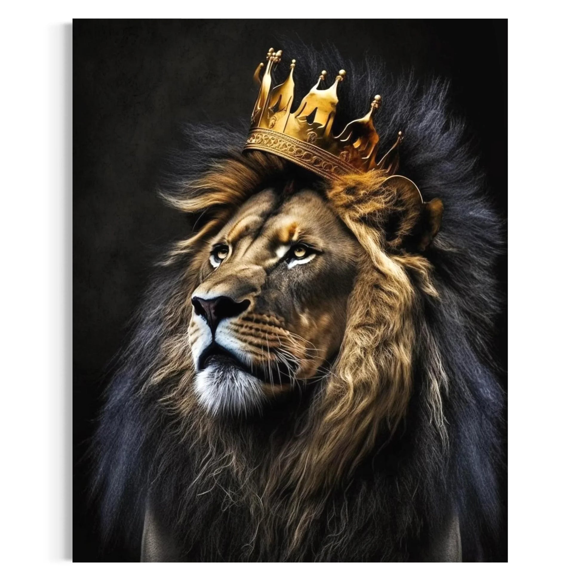 crowned lion art