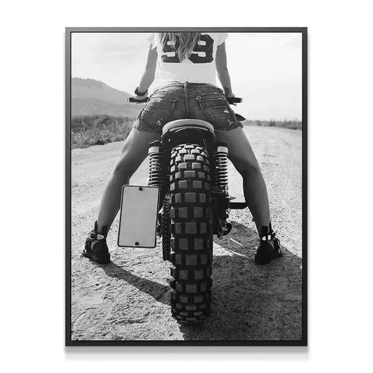 Close-up on the deep tread of the knobby off-road tire, defining the 'Desert Rider' aesthetic.