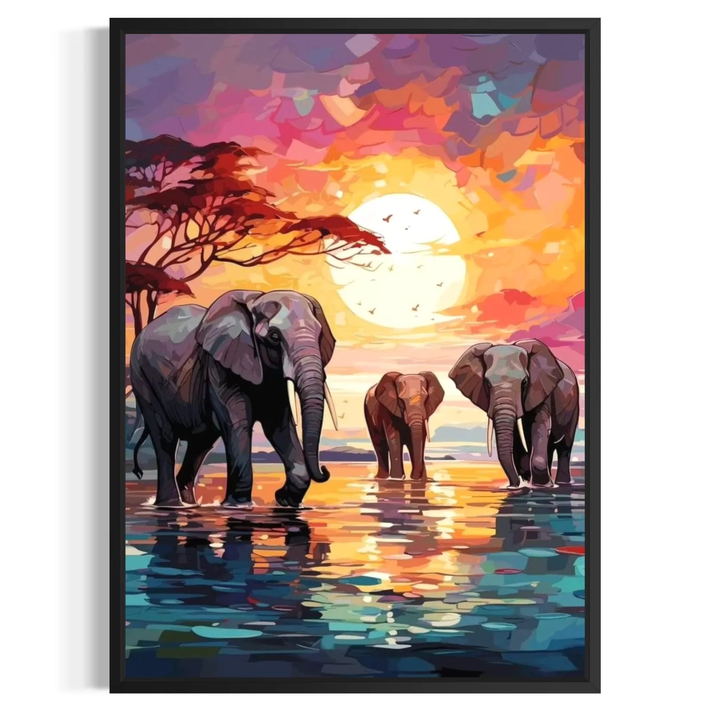 elephant print canvas