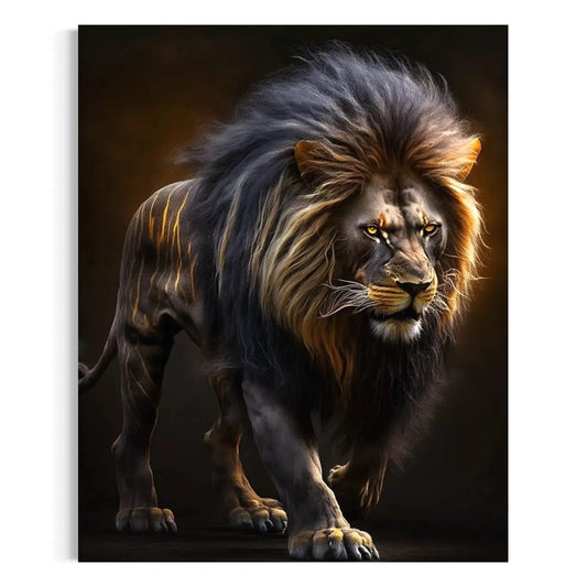 fierce lion wall art