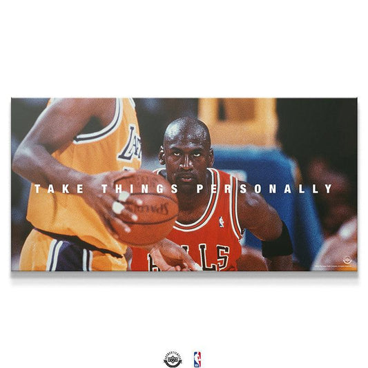 Michael Jordan - Take Things Personally - Premium NBA Basketball Canvas Wall Art by MasterPeaceWall