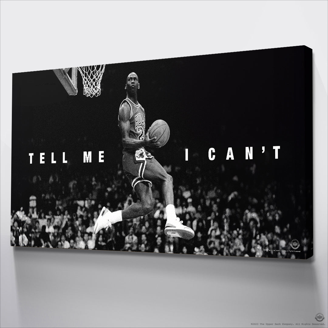 Michael Jordan - Tell Me I Can't - Premium NBA Basketball Canvas Wall Art by MasterPeaceWall