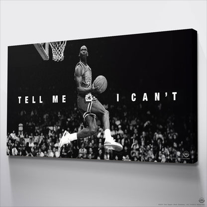 Michael Jordan - Tell Me I Can't - Premium NBA Basketball Canvas Wall Art by MasterPeaceWall